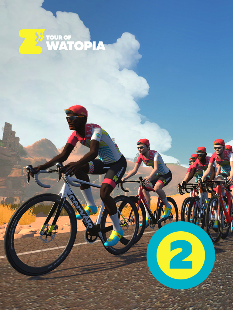 Stage 2 2021 Tour of Watopia Cycling Zwift